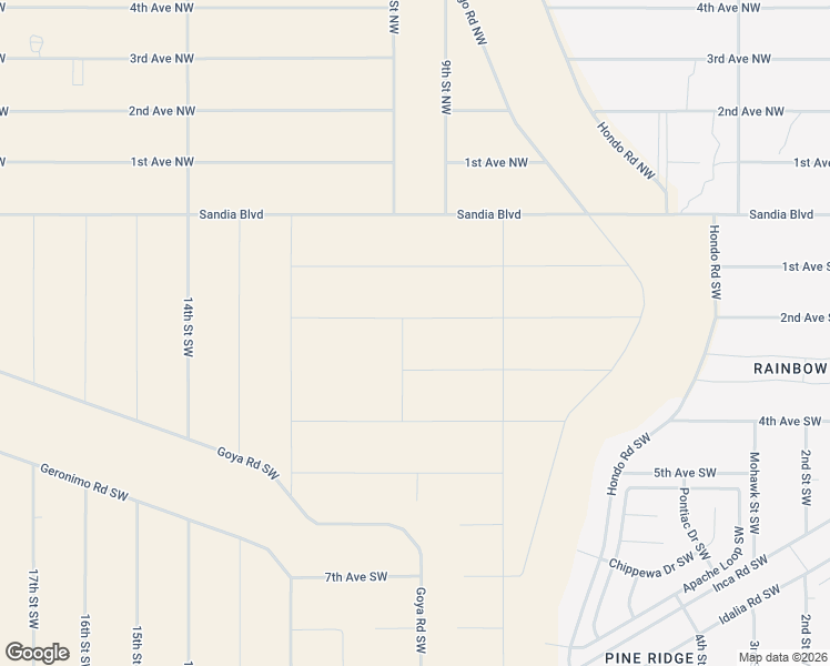 map of restaurants, bars, coffee shops, grocery stores, and more near 926 2nd Avenue Southwest in Rio Rancho