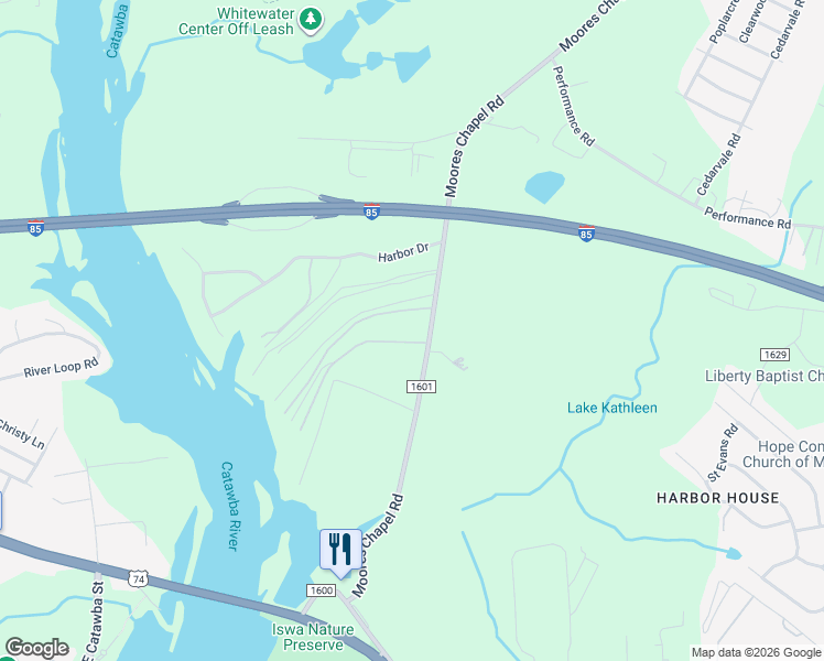 map of restaurants, bars, coffee shops, grocery stores, and more near 12636 Moores Chapel Road in Charlotte