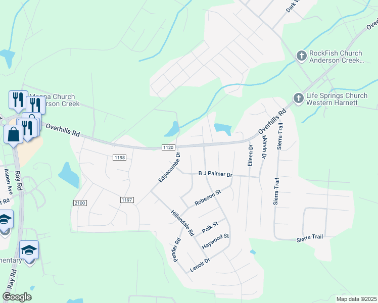 map of restaurants, bars, coffee shops, grocery stores, and more near 231 Scotland Drive in Spring Lake