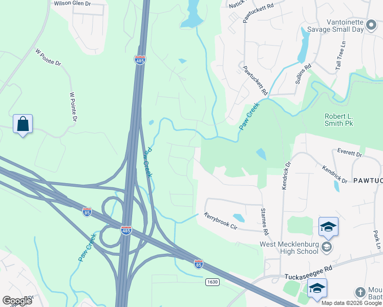 map of restaurants, bars, coffee shops, grocery stores, and more near 6031 Loy Court in Charlotte