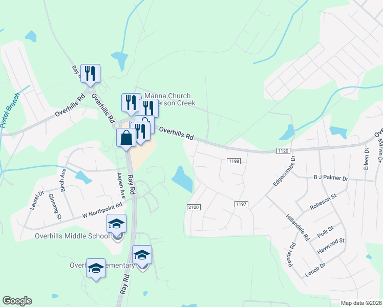map of restaurants, bars, coffee shops, grocery stores, and more near 68 Old Salem Drive in Spring Lake