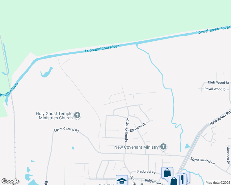 map of restaurants, bars, coffee shops, grocery stores, and more near 3292 Sandy Springs Drive in Memphis