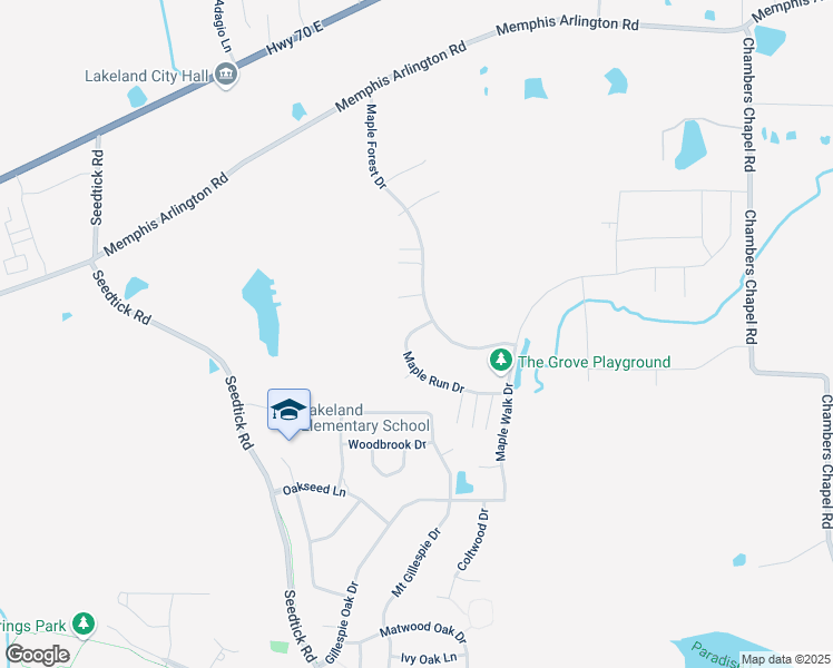 map of restaurants, bars, coffee shops, grocery stores, and more near 10185 Maple Run Drive in Arlington