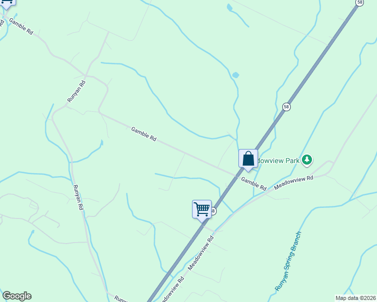 map of restaurants, bars, coffee shops, grocery stores, and more near 7633 Gamble Road in Georgetown