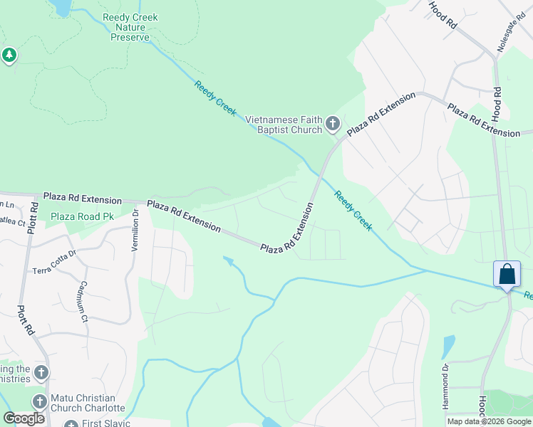 map of restaurants, bars, coffee shops, grocery stores, and more near in Charlotte
