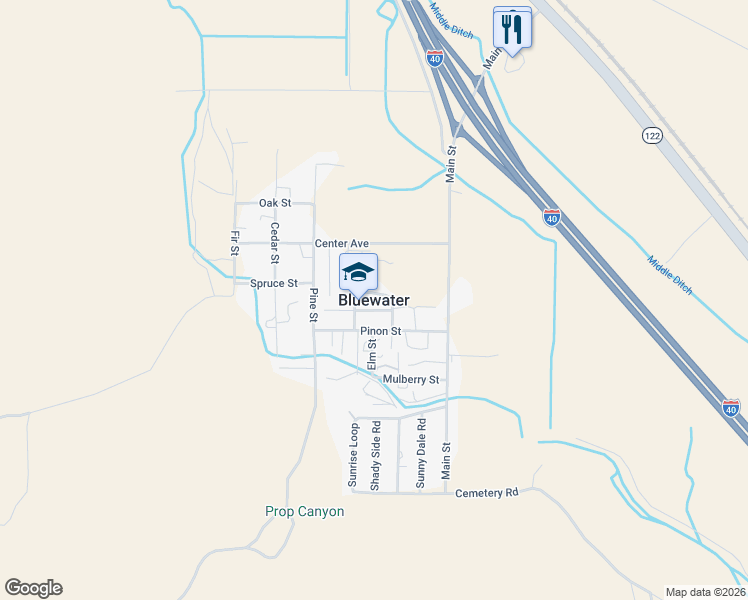 map of restaurants, bars, coffee shops, grocery stores, and more near in Bluewater