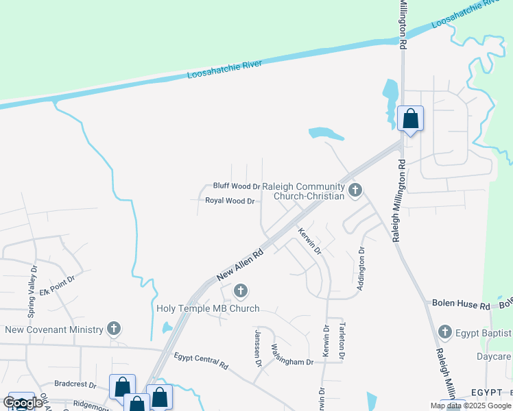 map of restaurants, bars, coffee shops, grocery stores, and more near 4705 Royal Ridge Drive in Memphis