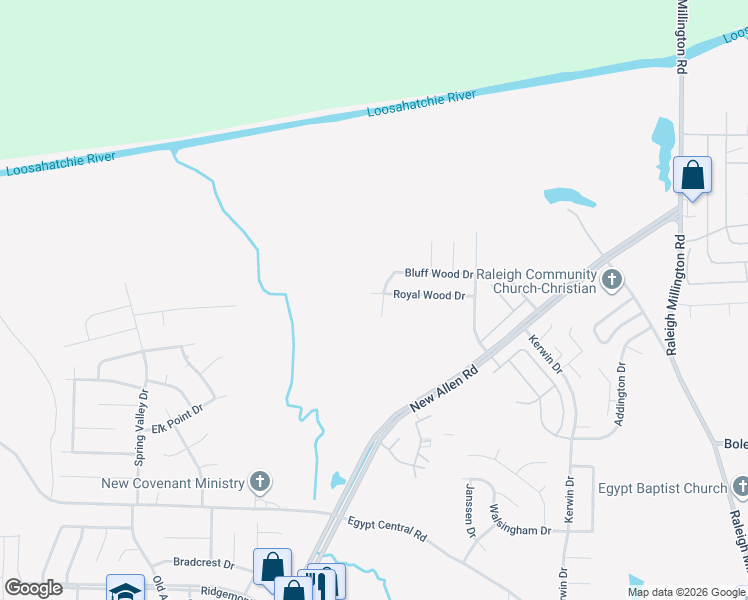 map of restaurants, bars, coffee shops, grocery stores, and more near 3621 Royal Wood Drive in Memphis