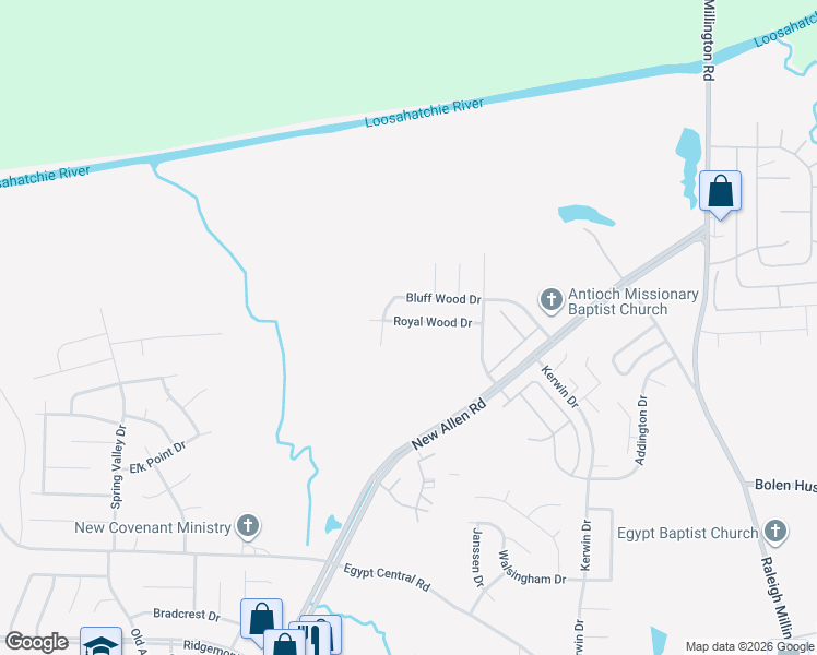 map of restaurants, bars, coffee shops, grocery stores, and more near 3653 Royal Wood Drive in Memphis