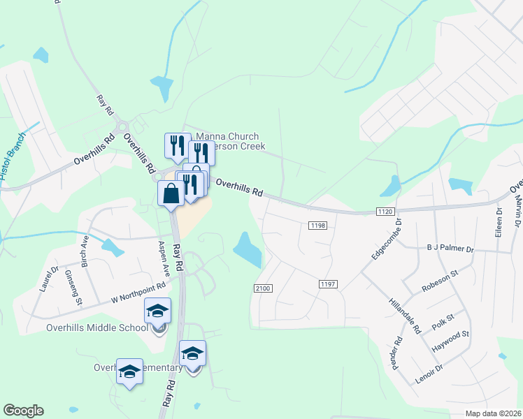 map of restaurants, bars, coffee shops, grocery stores, and more near 68 Old Salem Drive in Spring Lake