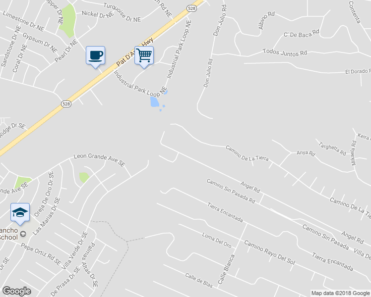map of restaurants, bars, coffee shops, grocery stores, and more near 2244 Angel Road in Corrales