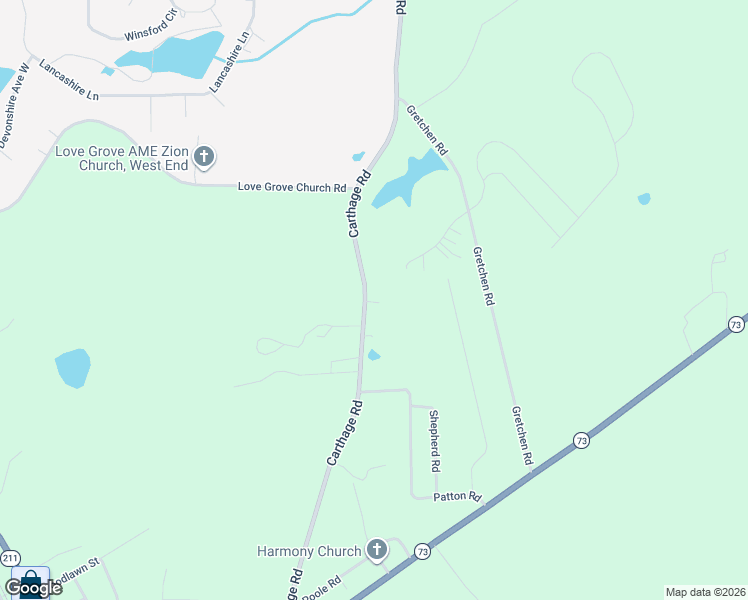 map of restaurants, bars, coffee shops, grocery stores, and more near 4325 Carthage Road in West End