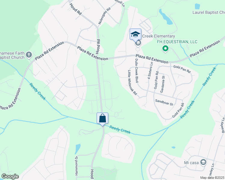 map of restaurants, bars, coffee shops, grocery stores, and more near 8236 Hood Road in Charlotte