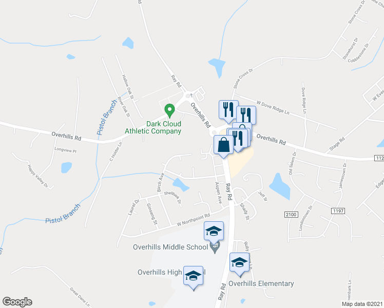 map of restaurants, bars, coffee shops, grocery stores, and more near 296 Birch Avenue in Spring Lake