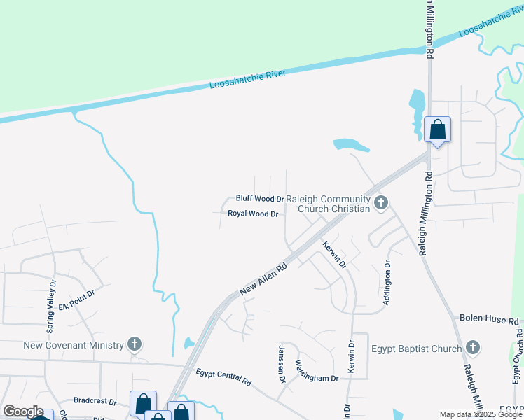 map of restaurants, bars, coffee shops, grocery stores, and more near 3710 Royal Wood Drive in Memphis