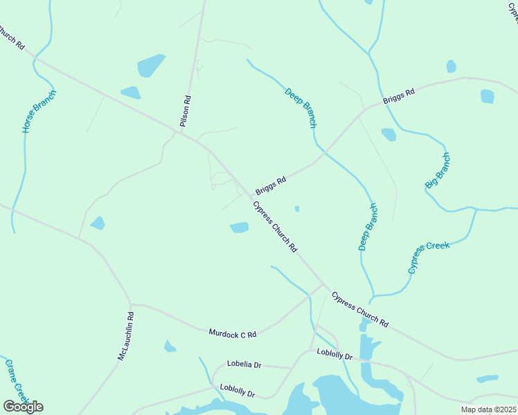 map of restaurants, bars, coffee shops, grocery stores, and more near Cypress Church Road in Cameron