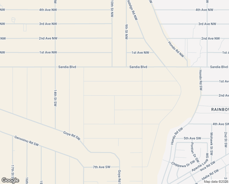 map of restaurants, bars, coffee shops, grocery stores, and more near 926 2nd Avenue Southwest in Rio Rancho