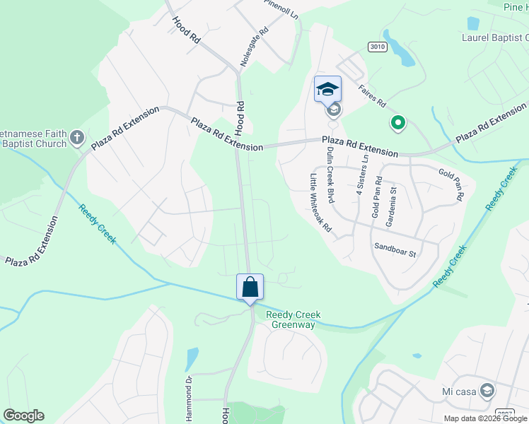 map of restaurants, bars, coffee shops, grocery stores, and more near 8236 Hood Road in Charlotte