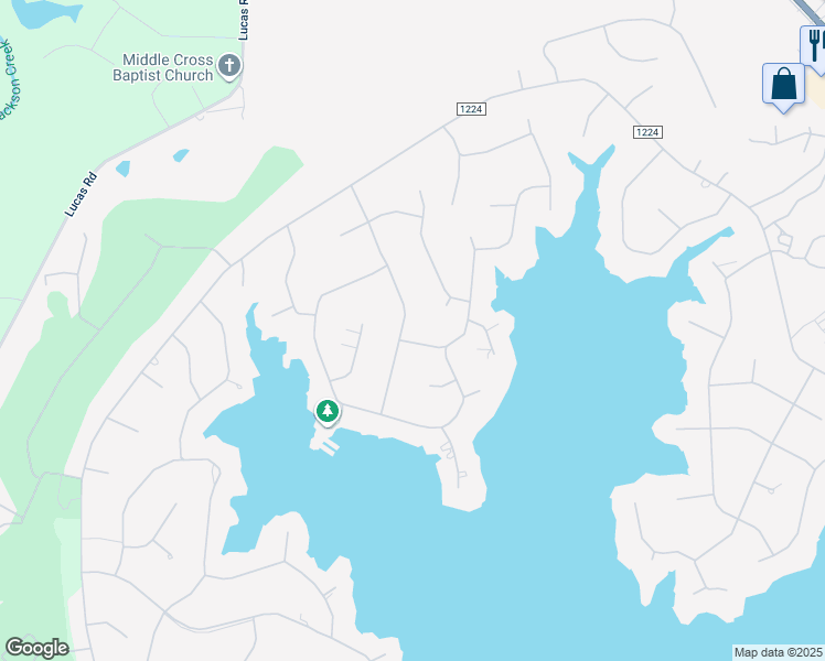 map of restaurants, bars, coffee shops, grocery stores, and more near 131 Smathers Drive in Seven Lakes