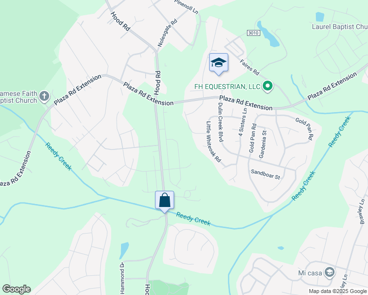 map of restaurants, bars, coffee shops, grocery stores, and more near 8236 Hood Road in Charlotte