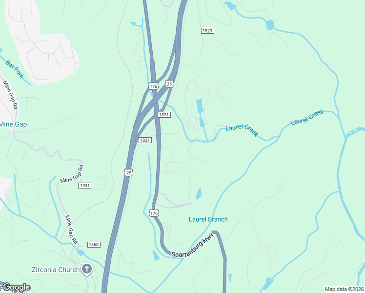 map of restaurants, bars, coffee shops, grocery stores, and more near 52 Singing Pines Lane in Flat Rock