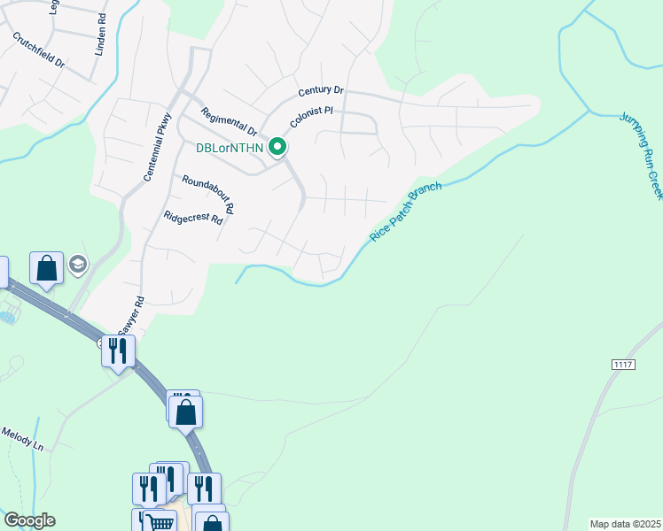 map of restaurants, bars, coffee shops, grocery stores, and more near 35 Cromwell Circle in Cameron