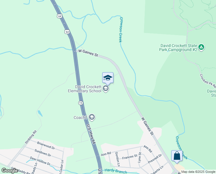 map of restaurants, bars, coffee shops, grocery stores, and more near 2301 Waynesboro Highway in Lawrenceburg