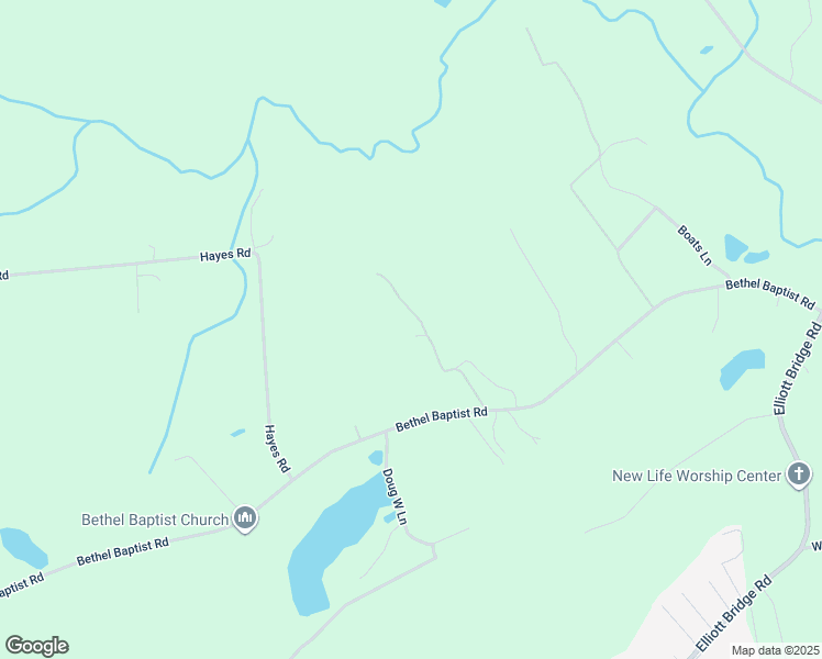 map of restaurants, bars, coffee shops, grocery stores, and more near 2651 Bethel Baptist Road in Spring Lake