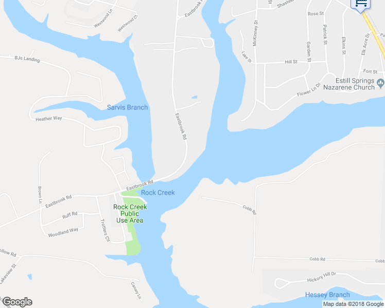map of restaurants, bars, coffee shops, grocery stores, and more near 627 Eastbrook Road in Estill Springs
