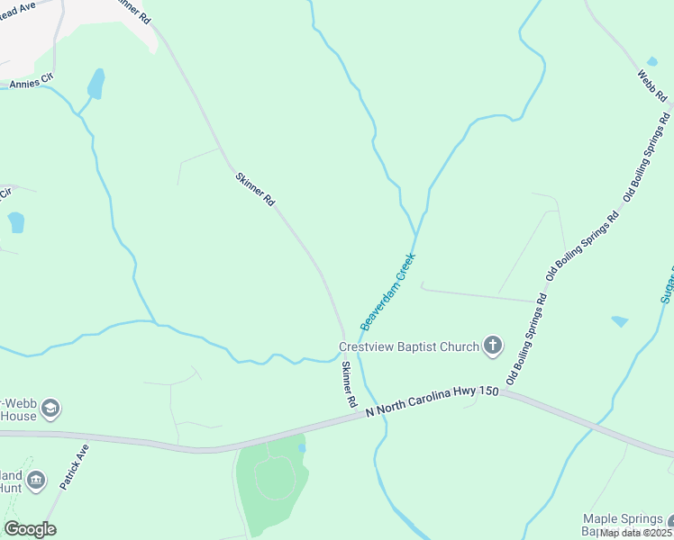 map of restaurants, bars, coffee shops, grocery stores, and more near 1011 Skinner Road in Shelby