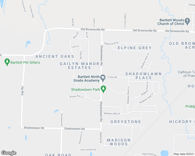 map of restaurants, bars, coffee shops, grocery stores, and more near 4747 Shadowlawn Road in Arlington