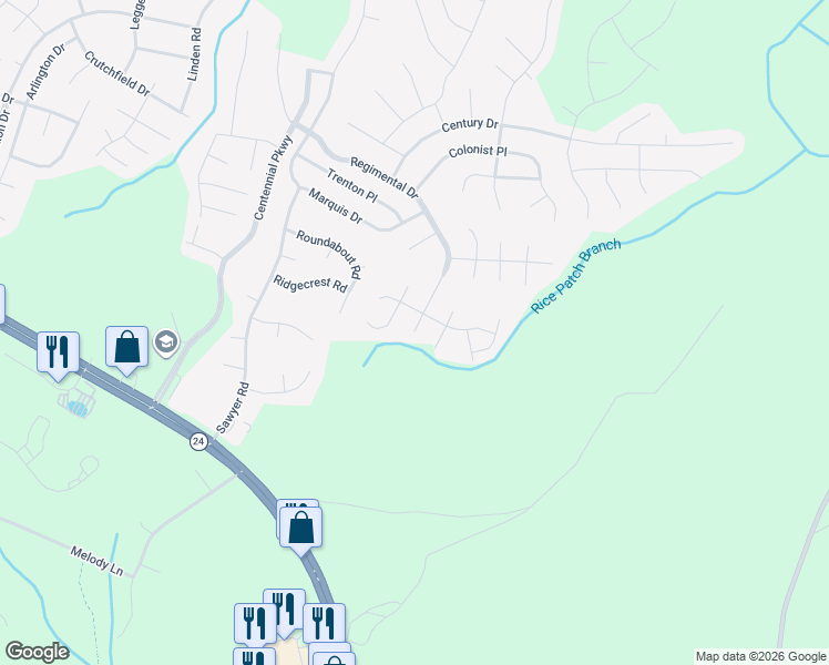 map of restaurants, bars, coffee shops, grocery stores, and more near 642 Regimental Drive in Cameron