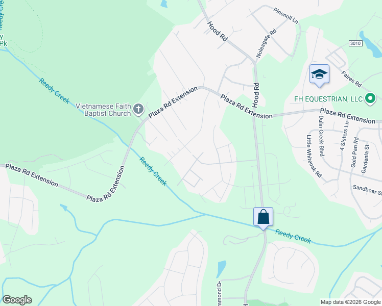 map of restaurants, bars, coffee shops, grocery stores, and more near 8301 Rolling Wheels Road in Charlotte