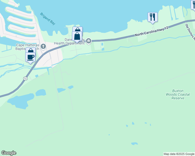map of restaurants, bars, coffee shops, grocery stores, and more near 50300 North Carolina 12 in Dare County