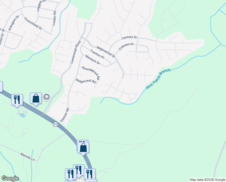 map of restaurants, bars, coffee shops, grocery stores, and more near 642 Regimental Drive in Cameron