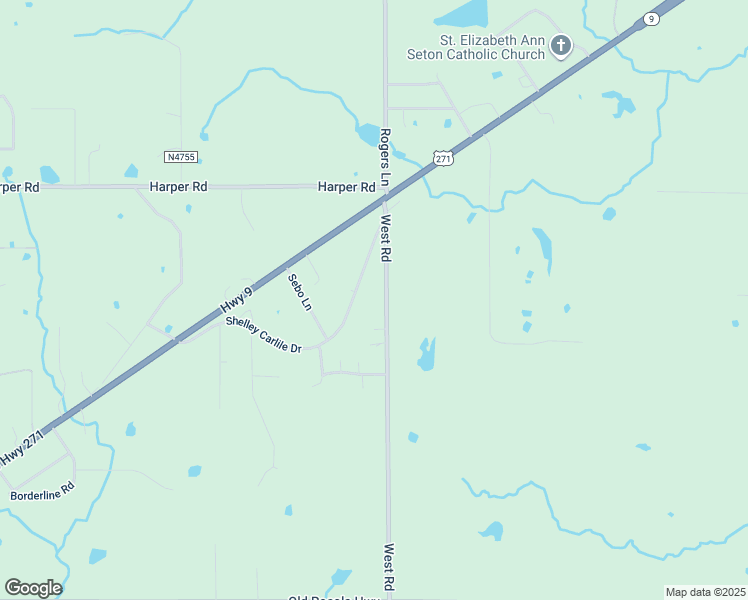 map of restaurants, bars, coffee shops, grocery stores, and more near 17137 Shelley Carlile Drive in Spiro