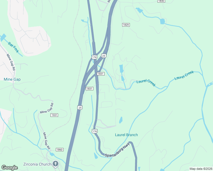 map of restaurants, bars, coffee shops, grocery stores, and more near 52 Singing Pines Lane in Flat Rock