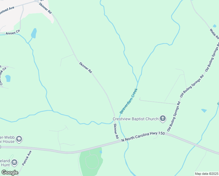 map of restaurants, bars, coffee shops, grocery stores, and more near 1011 Skinner Road in Shelby