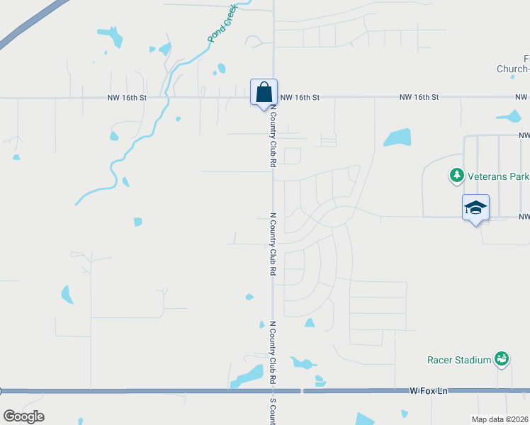 map of restaurants, bars, coffee shops, grocery stores, and more near 917 North Country Club Road in Newcastle