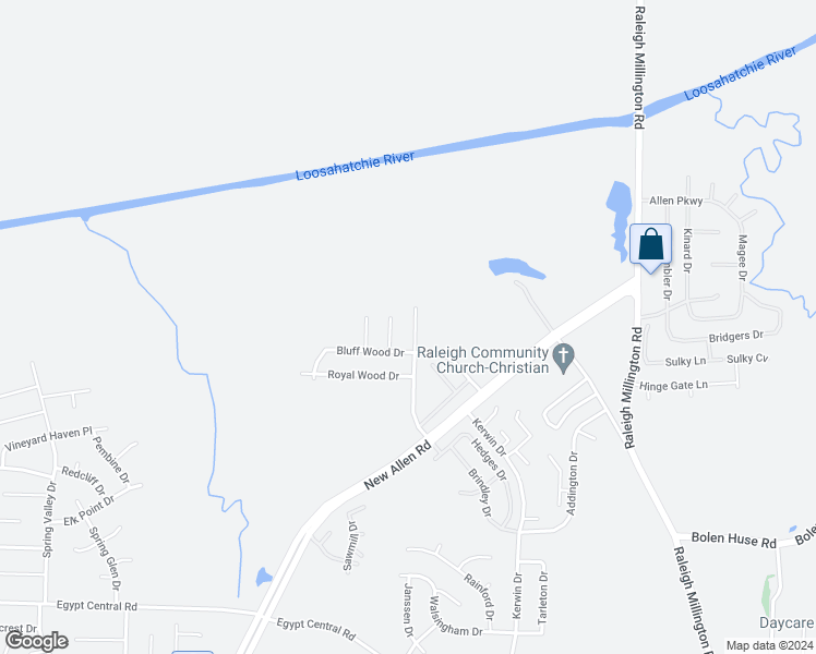 map of restaurants, bars, coffee shops, grocery stores, and more near 4773 Royal Ridge Drive in Memphis