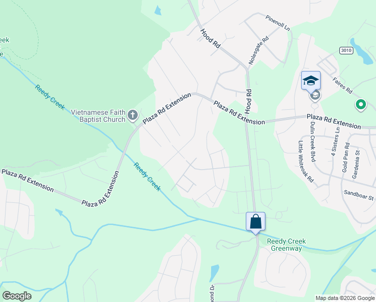 map of restaurants, bars, coffee shops, grocery stores, and more near 9906 Windrift Road in Charlotte