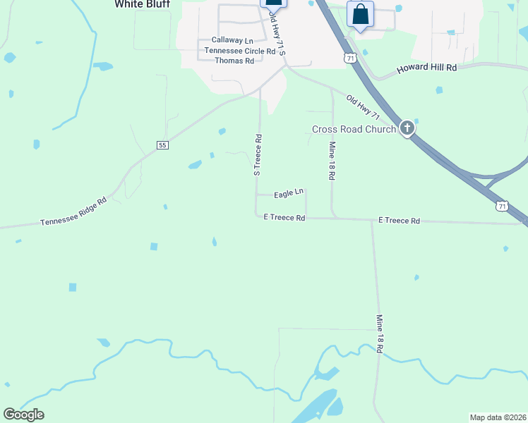 map of restaurants, bars, coffee shops, grocery stores, and more near 5809 East Treece Road in Fort Smith