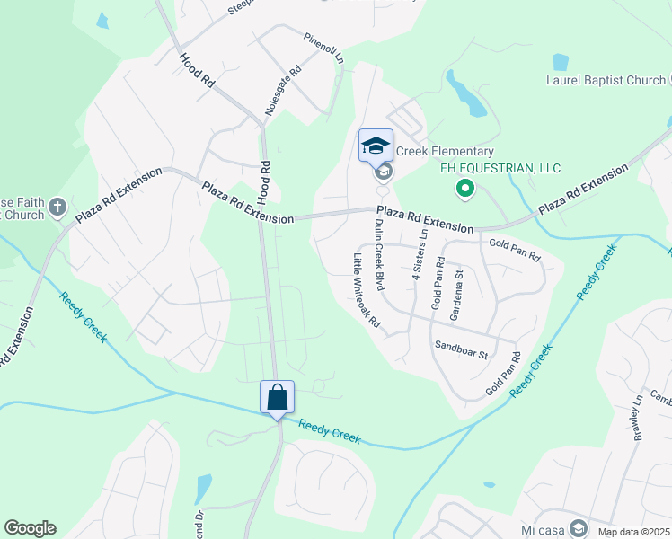 map of restaurants, bars, coffee shops, grocery stores, and more near 2011 Pin Hook Road in Charlotte