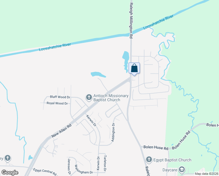 map of restaurants, bars, coffee shops, grocery stores, and more near 4748 New Allen Road in Memphis