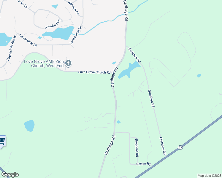 map of restaurants, bars, coffee shops, grocery stores, and more near 4240 Carthage Road in West End