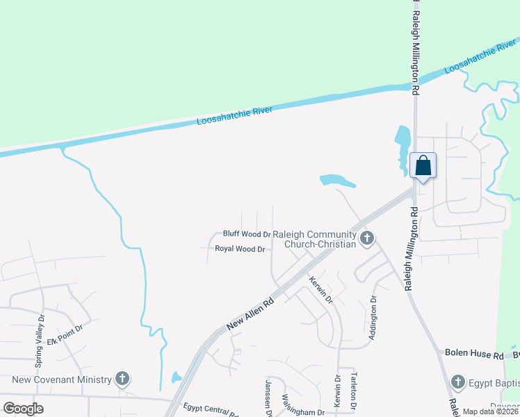 map of restaurants, bars, coffee shops, grocery stores, and more near 4795 Royal Ridge Drive in Memphis
