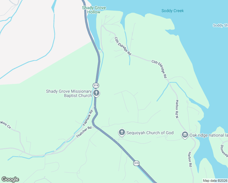 map of restaurants, bars, coffee shops, grocery stores, and more near 11044 High River Drive in Soddy-Daisy
