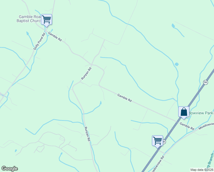 map of restaurants, bars, coffee shops, grocery stores, and more near 7375 Gamble Road in Georgetown