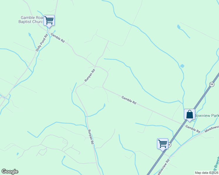 map of restaurants, bars, coffee shops, grocery stores, and more near 7375 Gamble Road in Georgetown