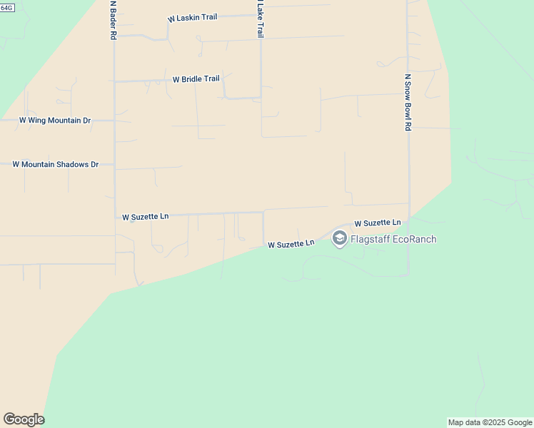 map of restaurants, bars, coffee shops, grocery stores, and more near 7180 West Suzette Lane in Flagstaff
